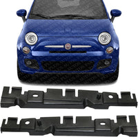 Set Of 2 Front Bumper Bracket Plastic Left Driver & Right Passenger Side Direct Replacement Compatible With 2012-2019 Fiat 500 FI1033100 FI1032100 68074194AB 68074195AB
