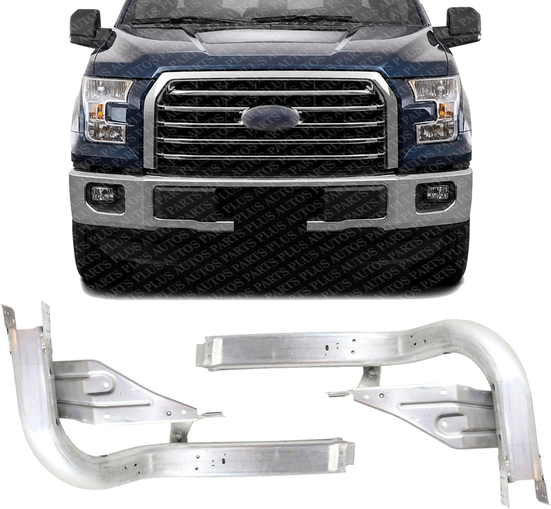 Set of 2 Front Bumper Bracket Steel Right Passenger & Left Driver Side Direct Replacement Compatible with 2018-2022 Lincoln Navigator / 2015-2020 Ford F-150 FO1253104 FO1252104