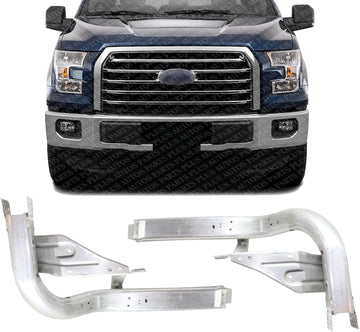 Set of 2 Front Bumper Bracket Steel Right Passenger & Left Driver Side Direct Replacement Compatible with 2018-2022 Lincoln Navigator / 2015-2020 Ford F-150 FO1253104 FO1252104