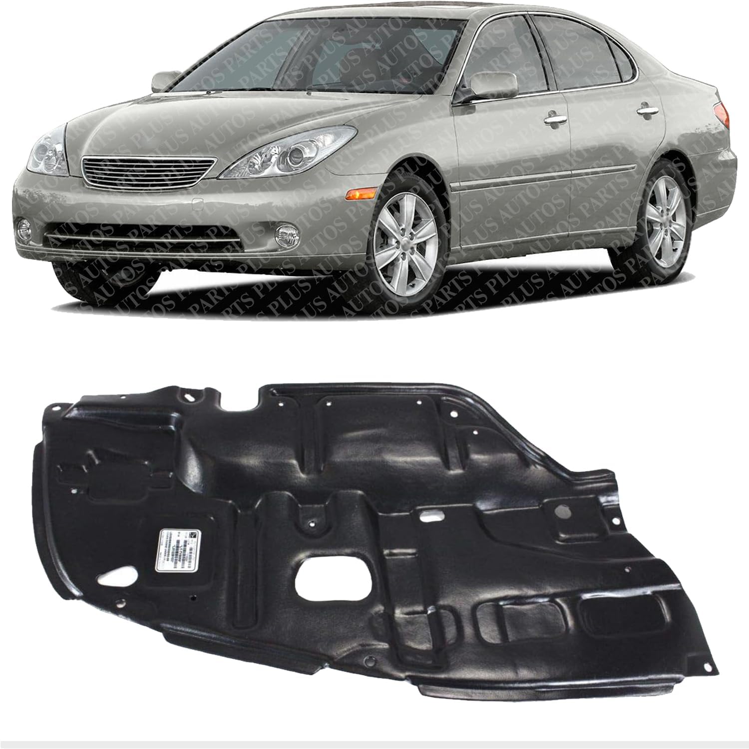 Front Engine Splash Shield Under Cover Left Driver Side Direct Replacement Compatible with 2002-2003 Lexus ES300 / 2004-2006 ES330 LX1228103 5144233060