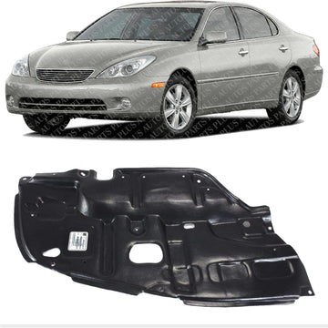 Front Engine Splash Shield Under Cover Left Driver Side Direct Replacement Compatible with 2002-2003 Lexus ES300 / 2004-2006 ES330 LX1228103 5144233060