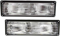 Front Grille Chrome Shell And Insert Plastic + Signals & Headlights + Side Reflector and Marker Lamps Right & Left Side Direct Replacement Compatible With Chevrolet C/K Series 1994-00