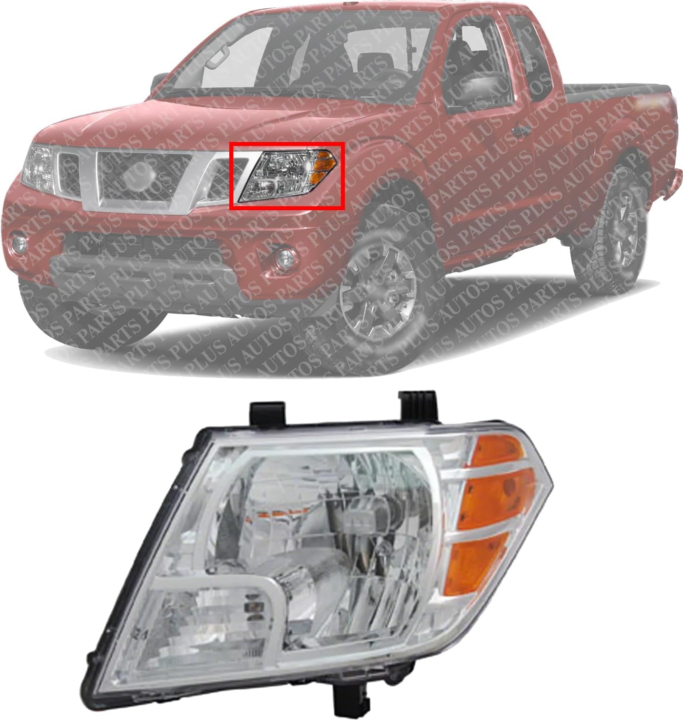 Front Head Light Assembly Left Driver Side Direct Replacement Compatible With 2009-2021 Nissan Frontier NI2502188 26060ZL40B
