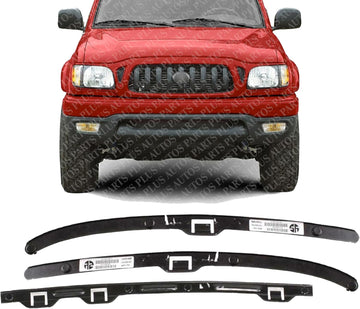 Front Bumper Center Retainers Left Driver & Right Passenger Side Direct Replacement Compatible With 2001-2004 Toyota Tacoma TO1065101 TO1066152 TO1067152 52533AD010 52134AD010