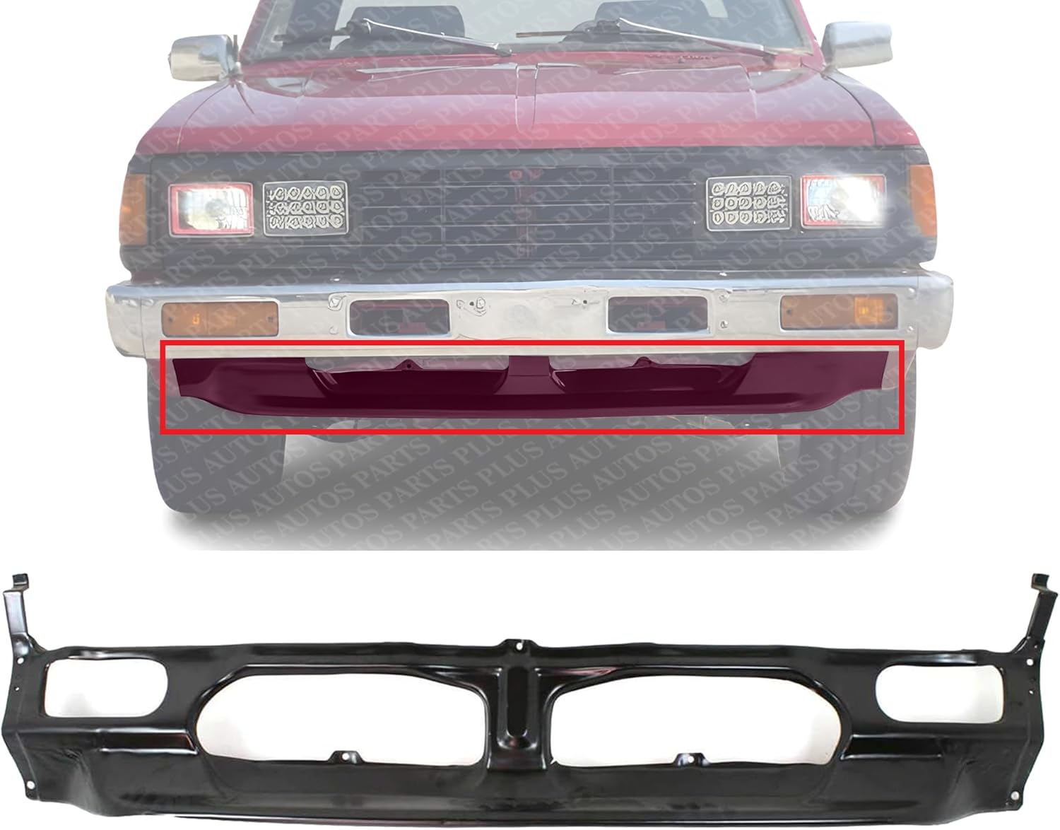 Front Bumper Lower Valance Primed Direct Replacement Compatible With 1983-1986 Nissan 720 NI1095113 6265092W00