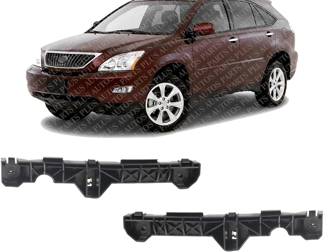 Set Of 2 Front Bumper Bracket Left Driver & Right Passenger Side Direct Replacement Compatible With 2004-2006 Lexus RX330 / 2007-2009 RX400h LX1033103 LX1032103 521450E010 521460E010