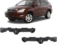 Set Of 2 Front Bumper Bracket Left Driver & Right Passenger Side Direct Replacement Compatible With 2004-2006 Lexus RX330 / 2007-2009 RX400h LX1033103 LX1032103 521450E010 521460E010