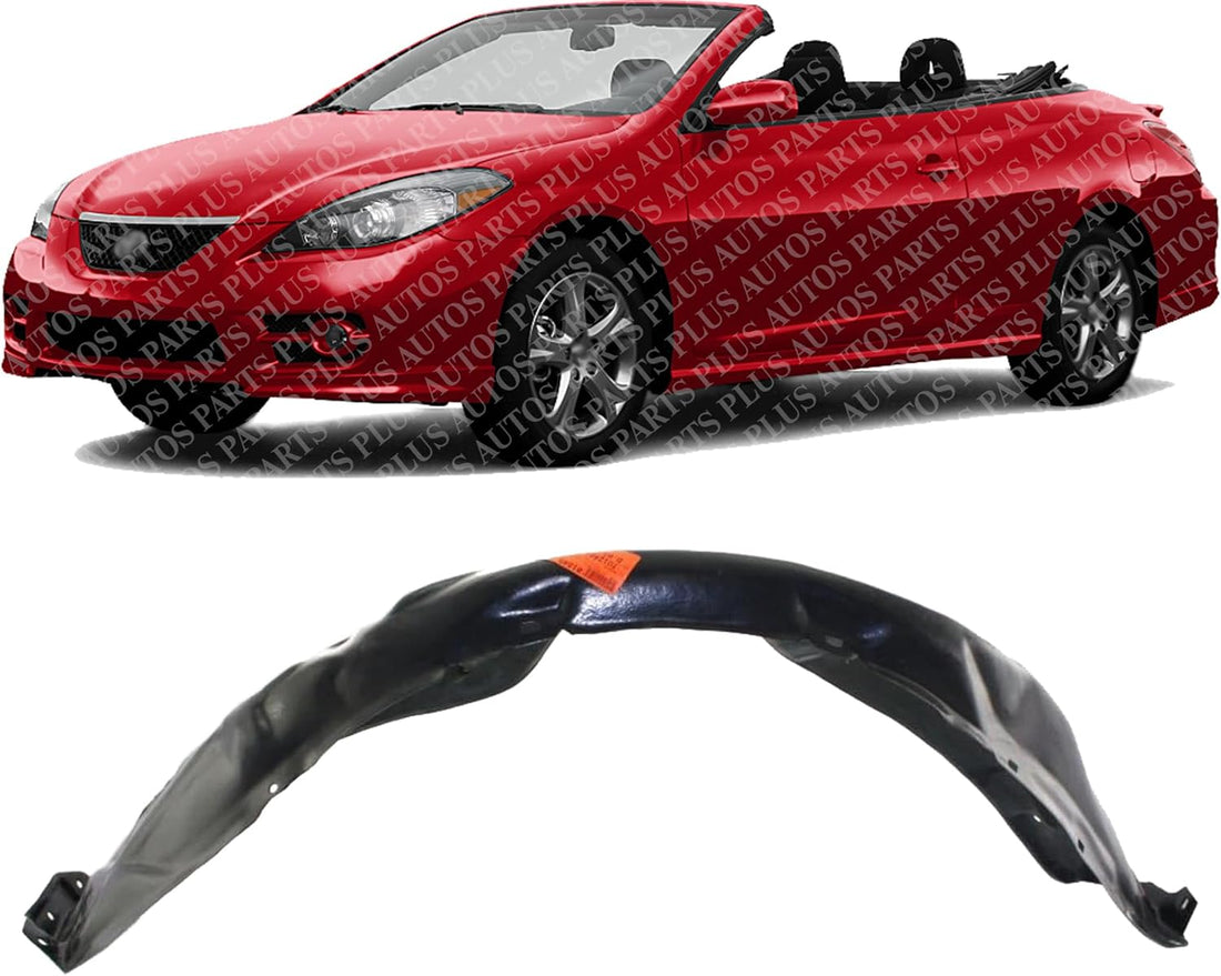 Front Fender Liner Left Driver Side Direct Replacement Compatible With 2004-2008 Toyota Solara TO1248129 53876AA021