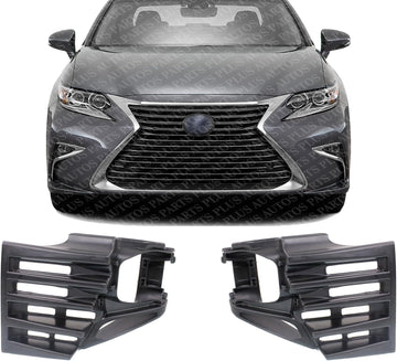 Set of 2 Front Fog Lamp Bracket Plastic Left Driver & Right Passenger Side Direct Replacement Compatible with 2016-2018 Lexus ES300h / ES350 LX2603105 LX2602105 5212506240 5212606240