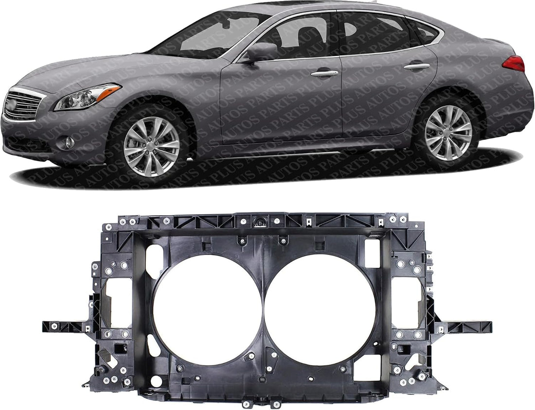 Front Radiator Support Assembly Plastic Direct Replacement Compatible With 2011-2013 Infiniti M37 / M35H M56 / 2014-2019 Q70L Q70 IN1225117 625011MA5A