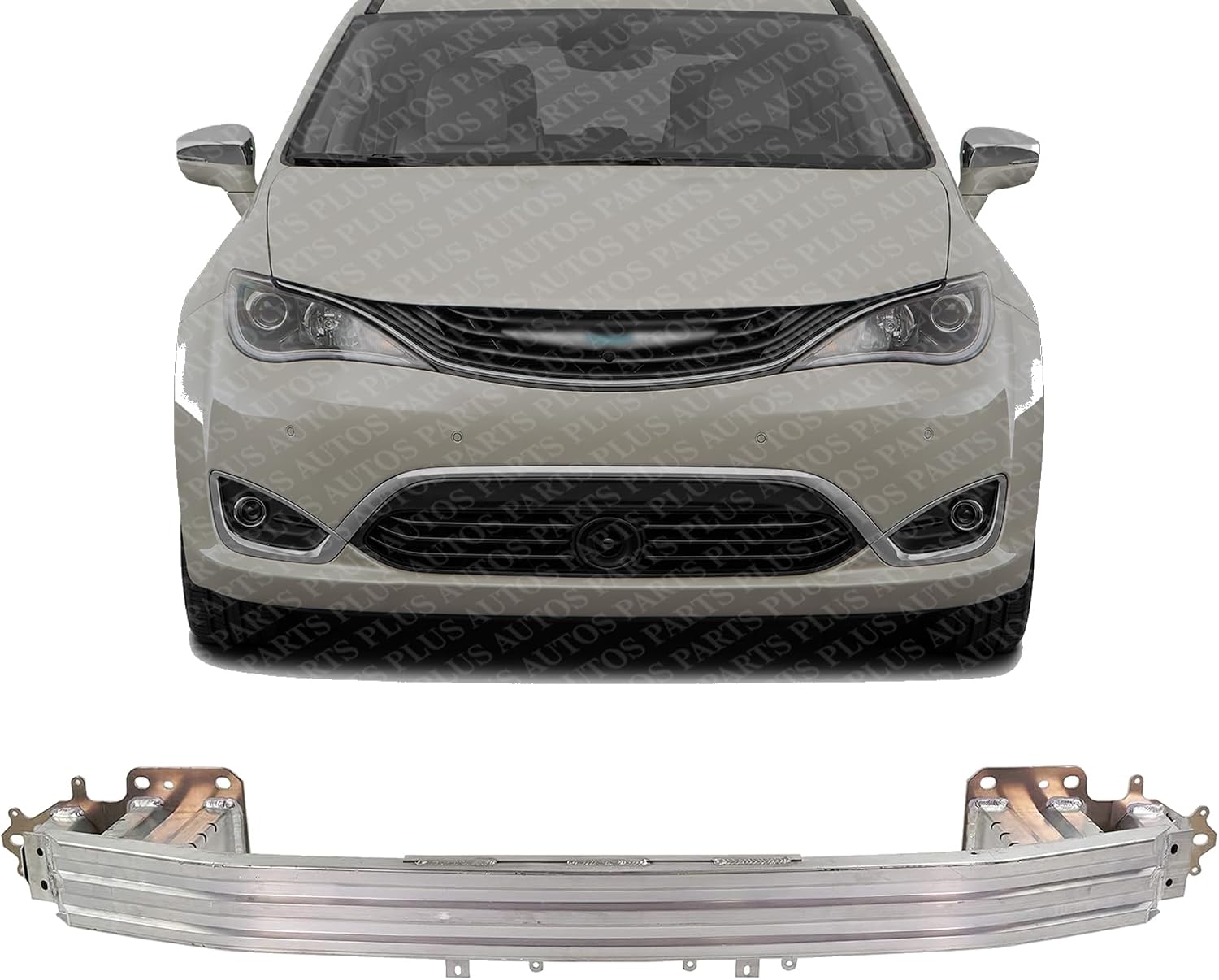 Front Bumper Reinforcement Aluminum Direct Replacement Compatible With 2017-2024 Chrysler Pacifica / 2020-2024 Voyager CH1006237 68227661AB
