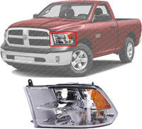 Front Head Light Assembly Left Driver Side Direct Replacement Compatible With 2013-2018 Ram 1500 2500 3500 CH2502242 68096439AJ