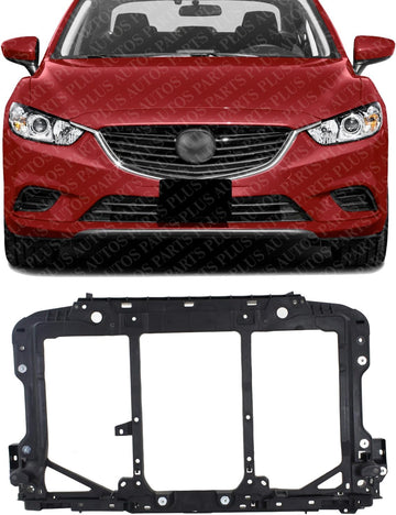 Front Radiator Support Plastic Direct Replacement Compatible With 2014-2018 Mazda 3/2014-2016 Mazda 6 MA1225146 BJS753110B