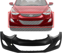 AUTOS PARTS PLUS Front Bumper Cover Primed Direct Replacement Compatible With 2011-2013 Hyundai Elantra HY1000185 865113Y000