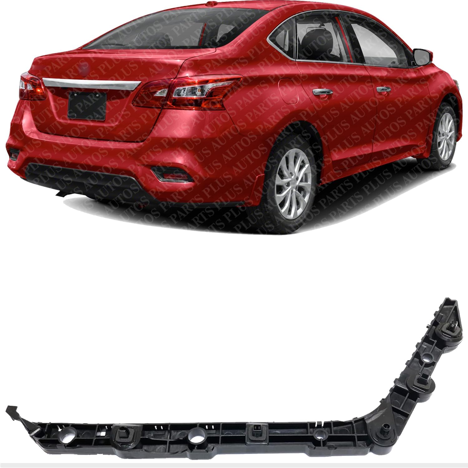 Rear Bumper Bracket Right Passenger Side Direct Replacement Compatible With 2013-2019 Nissan Sentra NI1133102 852263SH0A