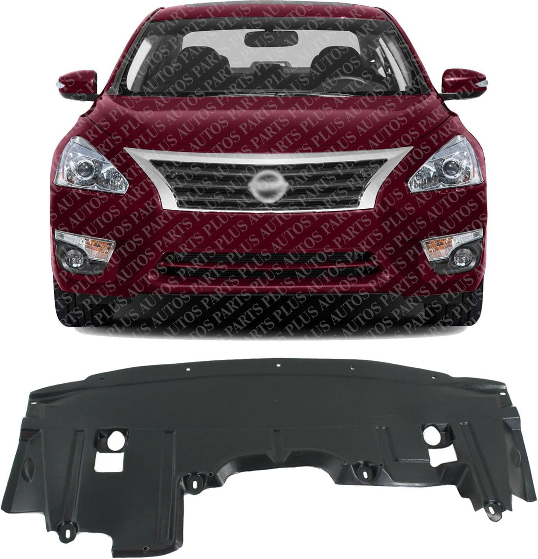 Front Engine Splash Shield Under Cover Direct Replacement Compatible With 2009-2013 Nissan Altima NI1228139 NI1228149 75890ZX00A 75890ZX00E