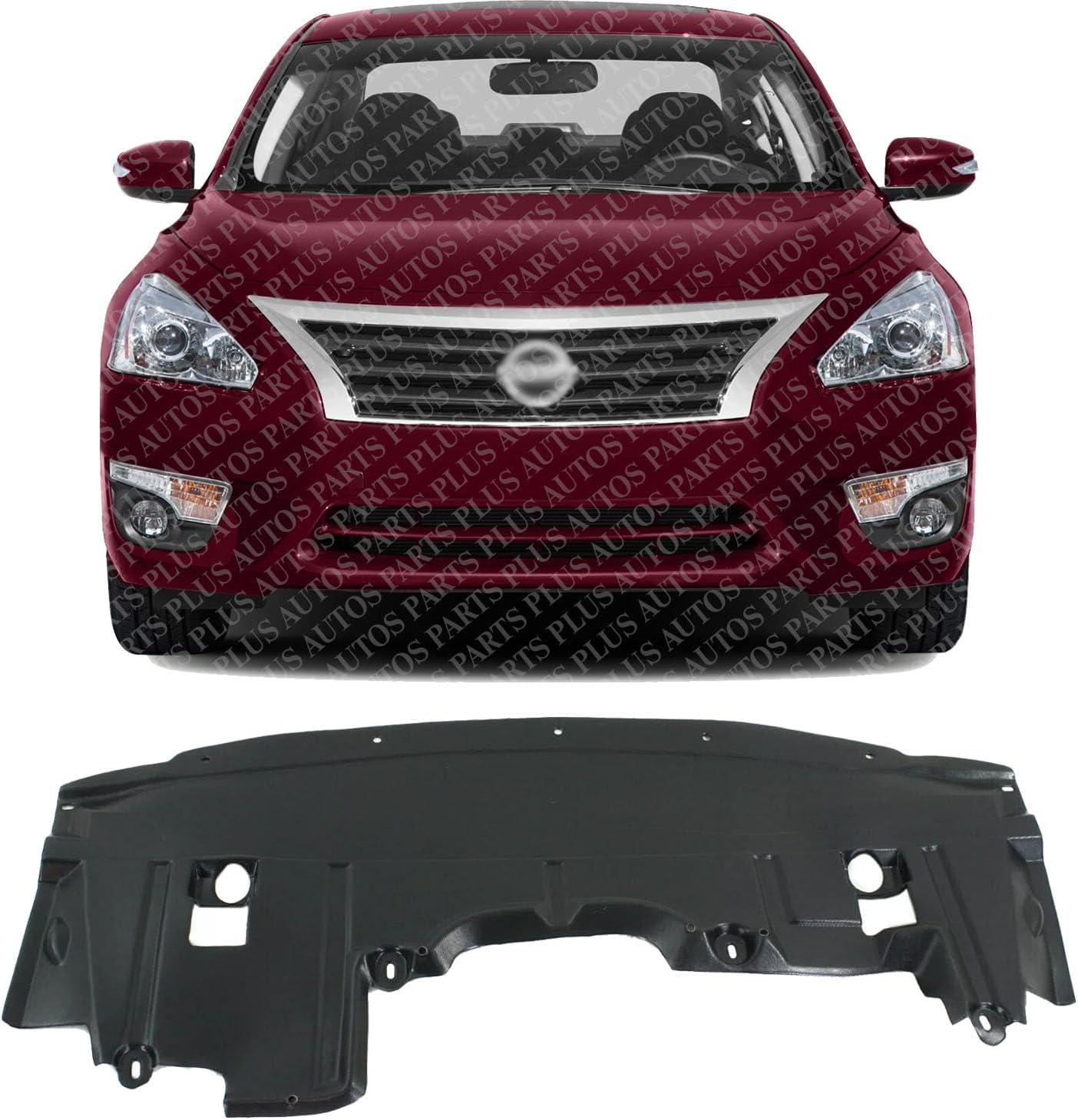 Front Engine Splash Shield Under Cover Direct Replacement Compatible With 2009-2013 Nissan Altima NI1228139 NI1228149 75890ZX00A 75890ZX00E