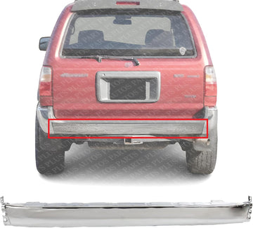 Rear Step Bumper Face Bar Chrome Steel Direct Replacement Compatible With 1999-2002 Toyota 4Runner TO1102228 5210535360