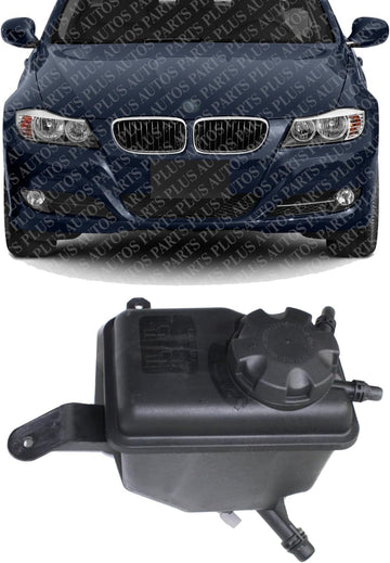 AUTOS PARTS PLUS Front Coolant Reservoir With Cap And Sensor Direct Replacement Compatible With 2004-2010 BMW 5-Series / 6-Series BM3014107 17137542986