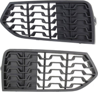 Set Of 2 Front Fog Light Cover Textured Left Driver & Right Passenger Side Direct Replacement Compatible With 2014-2021 BMW 2-Series BM1039158 BM1038158 51118056798 51118056797
