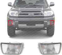 Set Of 2 Front Signal Light Assembly Lens And Housing Plastic Left Driver & Right Passenger Side Direct Replacement Compatible With 2003-2005 Toyota 4Runner TO2533112 TO2532112