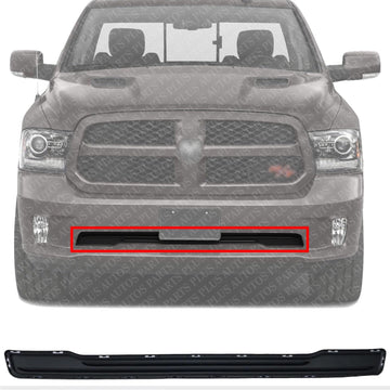 AUTOS PARTS PLUS Front Bumper Grille Closeout Panel Plastic Direct Replacement Compatible With Ram 1500 2013-2018 CH1036159 68207015AA