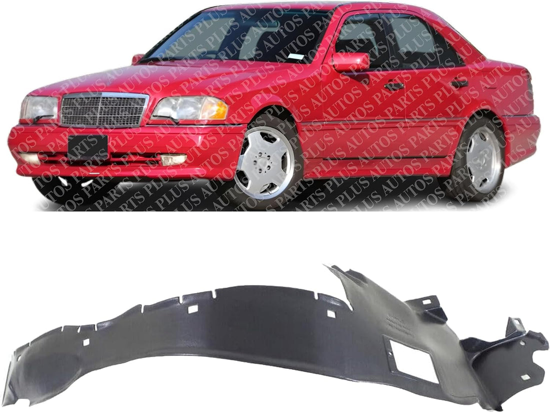 Front Fender Liner Left Driver Side Direct Replacement Compatible With 1994-2000 Mercedes Benz C-Class MB1248102 2026900130