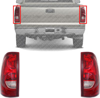 AUTOS PARTS PLUS Set Of 2 Tail Lights Left Driver & Right Passenger Side Direct Replacement Compatible With 2003 Chevrolet Silverado 1500 2500 19169002-PFM ‎19169003-PFM