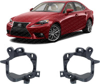 Set Of 2 Front Fog Light Bracket Plastic Left Driver & Right Passenger Side Direct Replacement Compatible With 2011-2015 Lexus IS250 / IS350 LX2603104 LX2602104 5212553030 5212653030