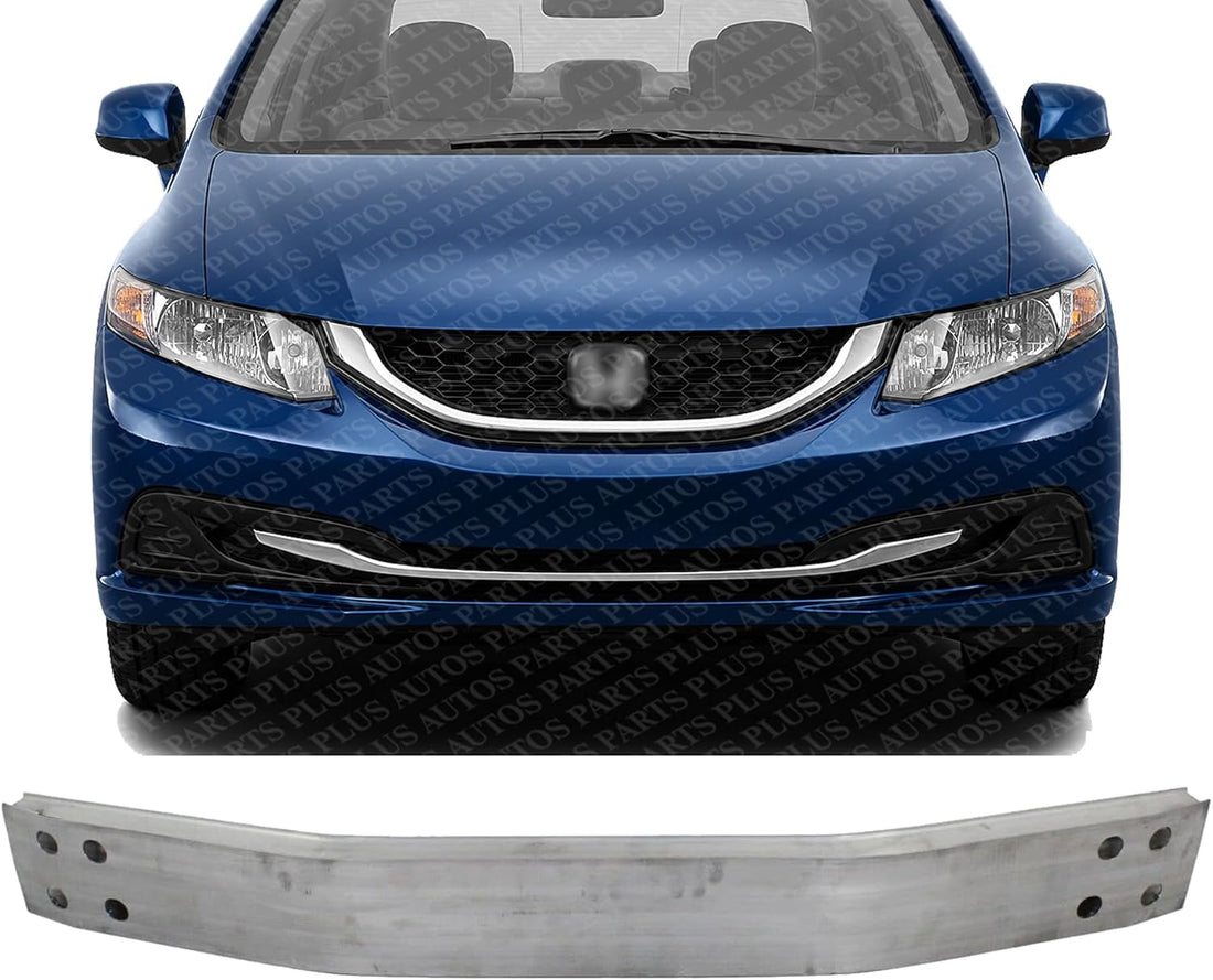 Front Bumper Reinforcement Aluminum Direct Replacement Compatible With 2012 Honda Civic HO1006187 71131TR0A00