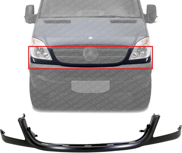Front Bumper Filler Primed Plastic Direct Replacement Compatible With 2010-2013 Mercedes Benz Sprinter 2500/3500 MB1087101 9066200024