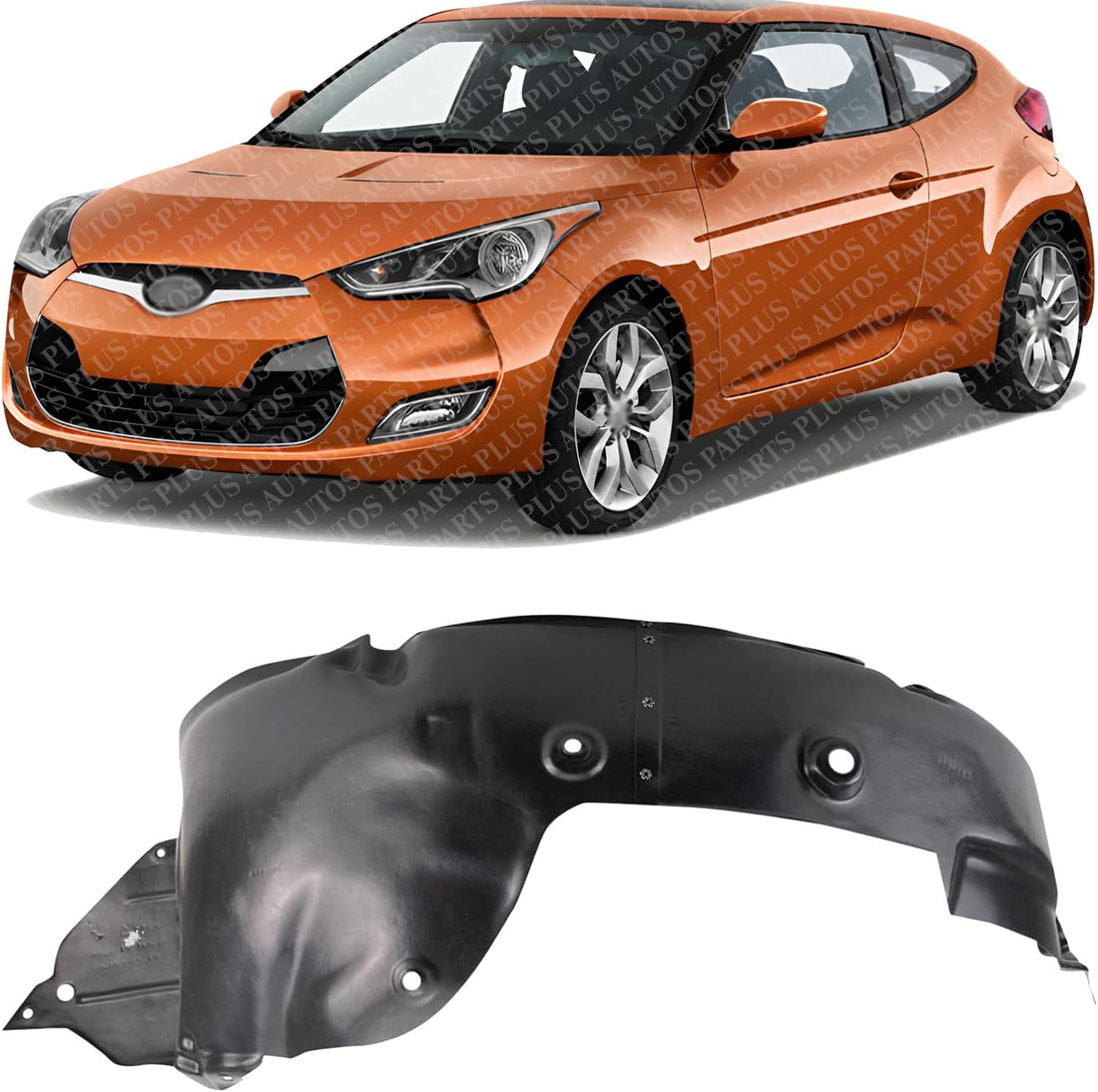 Front Fender Liner Left Driver Side Direct Replacement Compatible With 2012-2013 Hyundai Veloster HY1248155 868112V000