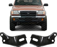 Set Of 2 Front Bumper Reinforcement Bracket Steel Left Driver & Right Passenger Side Direct Replacement Compatible With 1998-2000 Toyota Tacoma TO1067122 TO1066122