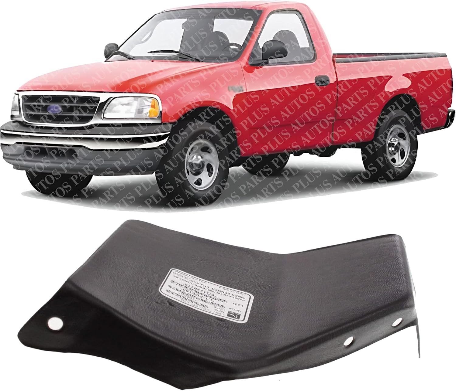 Front Lower Section Fender Liner Left Driver Side Direct Replacement Compatible With 1997-2004 Ford F-Series FO1248119 F75Z16103AA