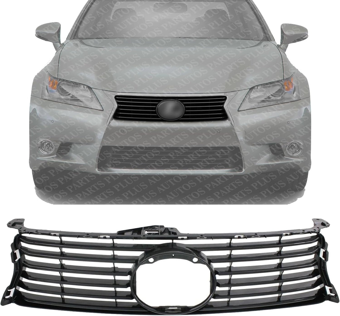 Front Grille Painted Gray Shell And Insert Plastic Direct Replacement Compatible With 2013-2015 Lexus GS450h / 2013-2016 GS350 LX1200141 5311130D90