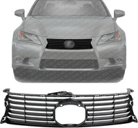 Front Grille Painted Gray Shell And Insert Plastic Direct Replacement Compatible With 2013-2015 Lexus GS450h / 2013-2016 GS350 LX1200141 5311130D90