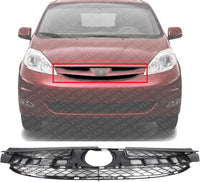 Front Lower Grille Insert Matte Black Plastic Direct Replacement Compatible With 2006-2010 Toyota Sienna TO1200305 53111AE030