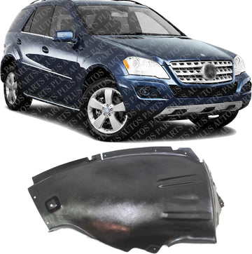 Front Section Fender Liner Right Passenger Side Direct Replacement Compatible With 2006-2011 Mercedes Benz ML-Class MB1249125 1648802805