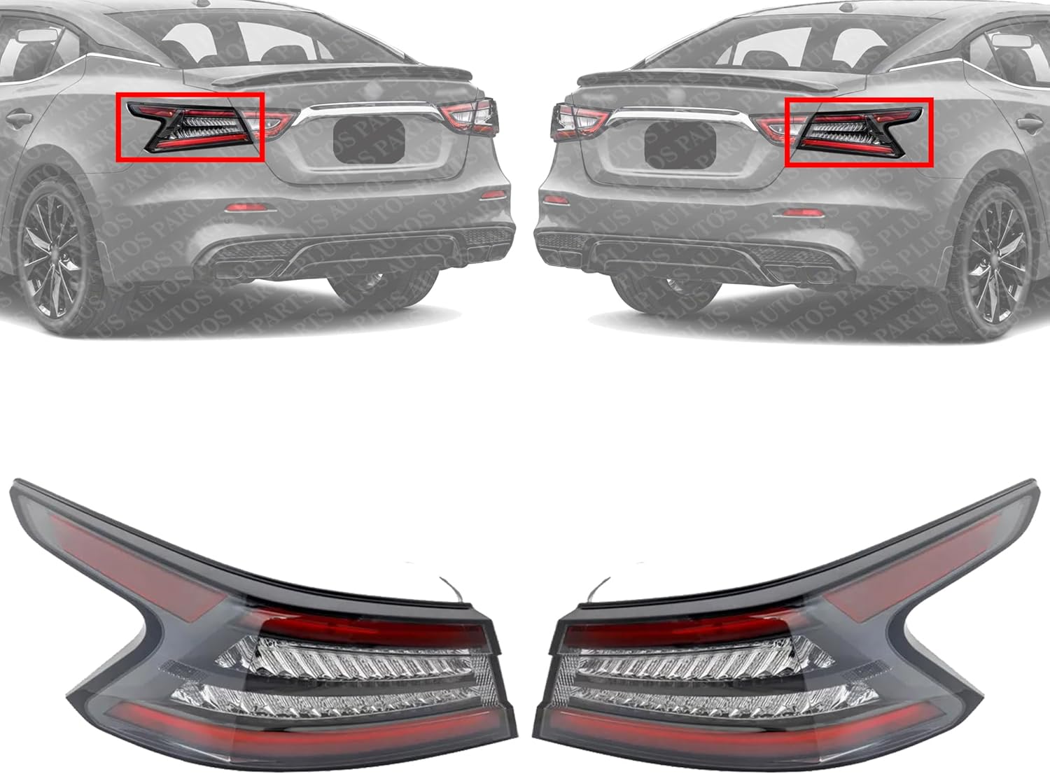 Set Of 2 Tail Light Assembly Left Driver & Right Passenger Side Direct Replacement Compatible With 2019-2023 Nissan Maxima NI2805119 NI2804119 265509DJ0A 265559DJ0A
