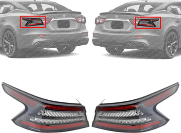 Set Of 2 Tail Light Assembly Left Driver & Right Passenger Side Direct Replacement Compatible With 2019-2023 Nissan Maxima NI2805119 NI2804119 265509DJ0A 265559DJ0A
