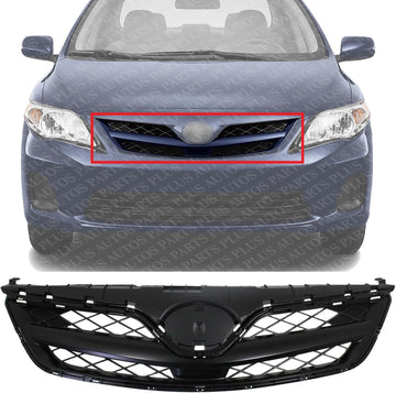 Front Grille Assembly Primed Plastic Direct Replacement Compatible with 2011-2013 Toyota Corolla TO1200340 5310002410C0