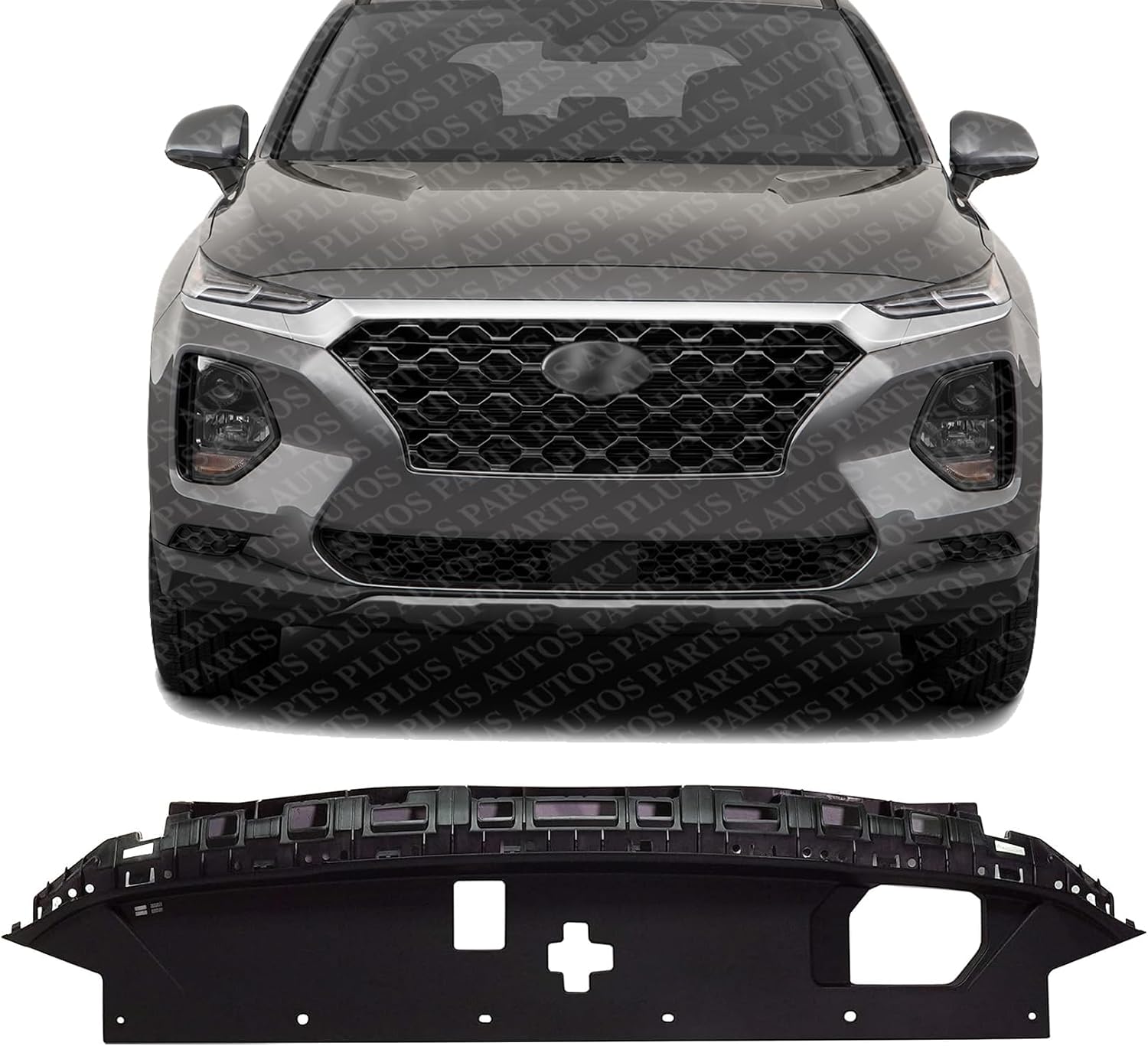 Front Upper Radiator Support Plastic Direct Replacement Compatible With 2019-2020 Hyundai Santa Fe HY1224116 86390S2000