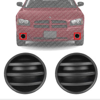 Front Fog Light Cover Textured Left Driver & Right Passenger Side Direct Replacement Compatible With 2006-2010 Dodge Charger CH1038135 4806184AA