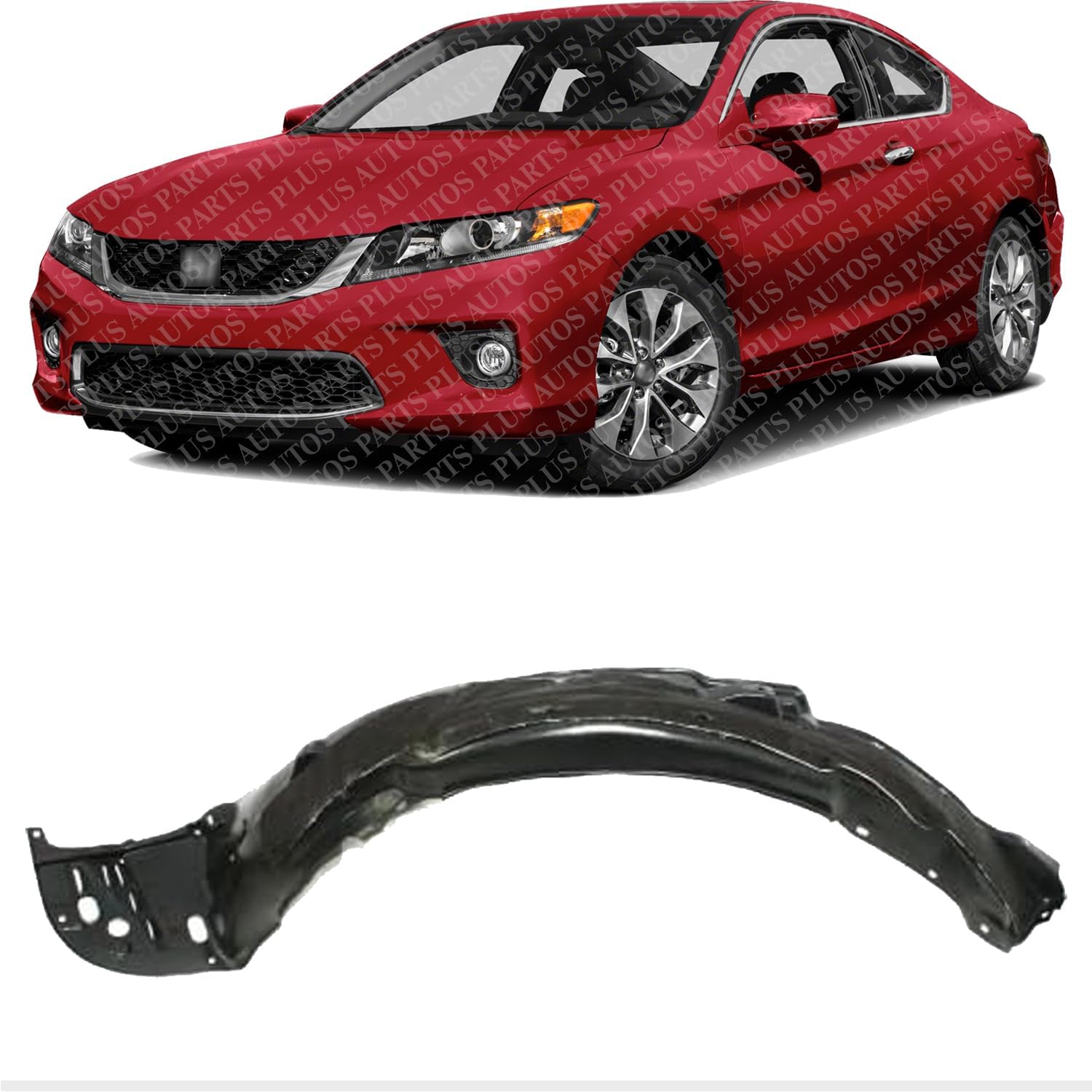 Front Fender Liner Vacuum Form Left Driver Side Direct Replacement Compatible With 2013-2015 Honda Accord 74150T2AA00-PFM