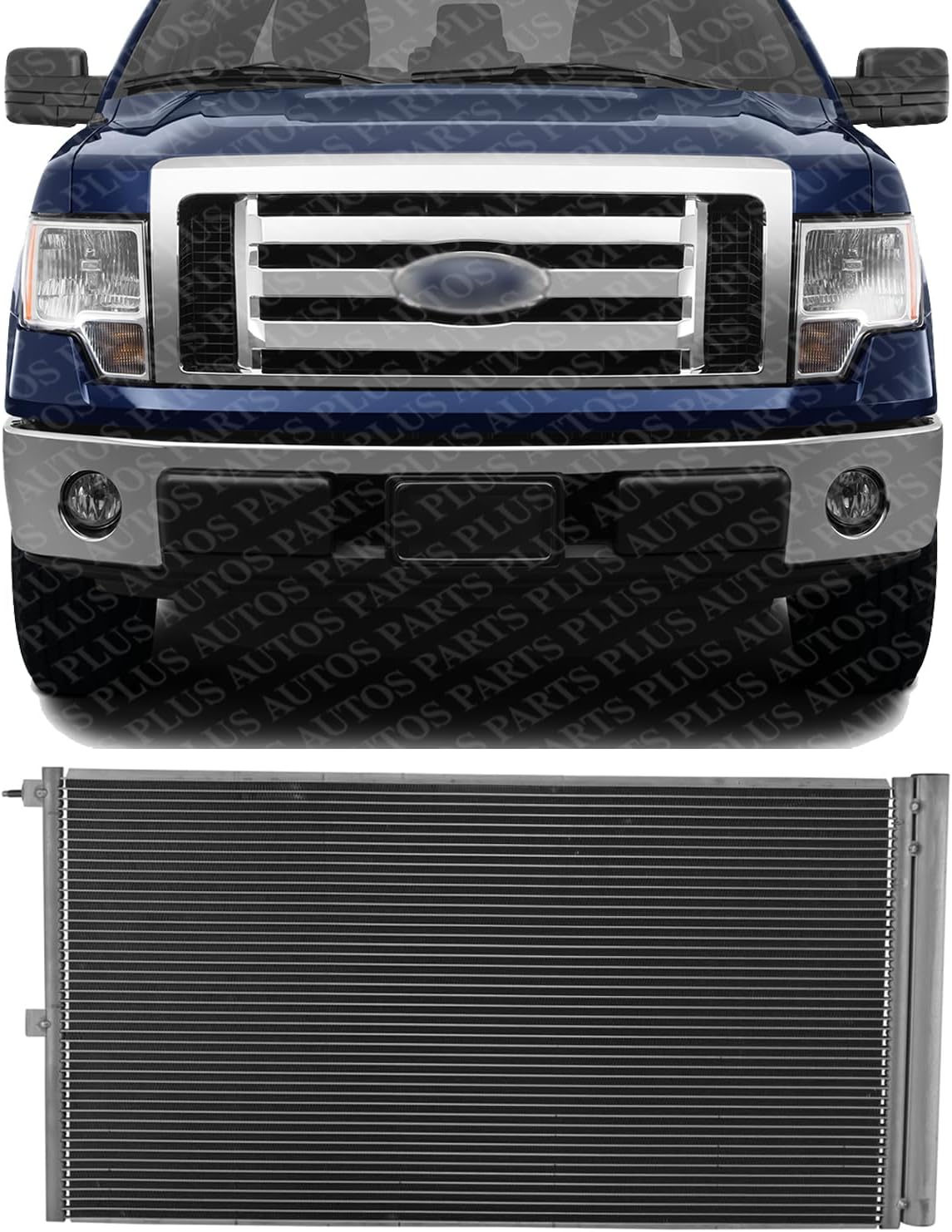 Front AC Condenser Aluminum Core Direct Replacement Compatible With 2011-2014 Ford F-150 FO3030233 BL3Z19712B