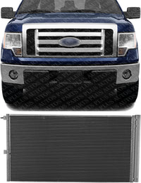 Front AC Condenser Aluminum Core Direct Replacement Compatible With 2011-2014 Ford F-150 FO3030233 BL3Z19712B