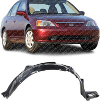 Front Fender Liner Right Passenger Side Direct Replacement Compatible With 2003 Honda Civic HO1249120 74101S5B000