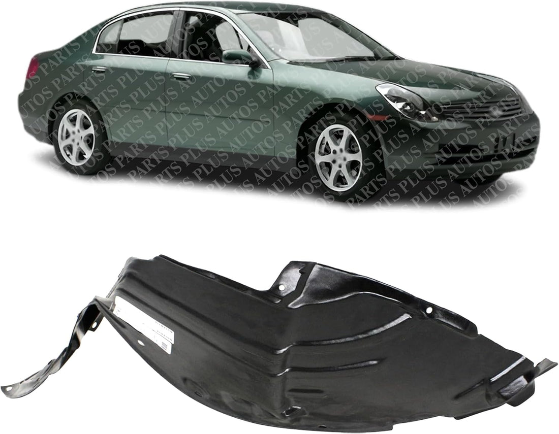 Front Fender Liner Right Passenger Side Direct Replacement Compatible With 2003-2004 Infiniti G35 IN1249102 63844AM600