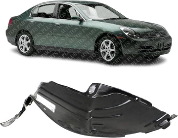 Front Fender Liner Right Passenger Side Direct Replacement Compatible With 2003-2004 Infiniti G35 IN1249102 63844AM600