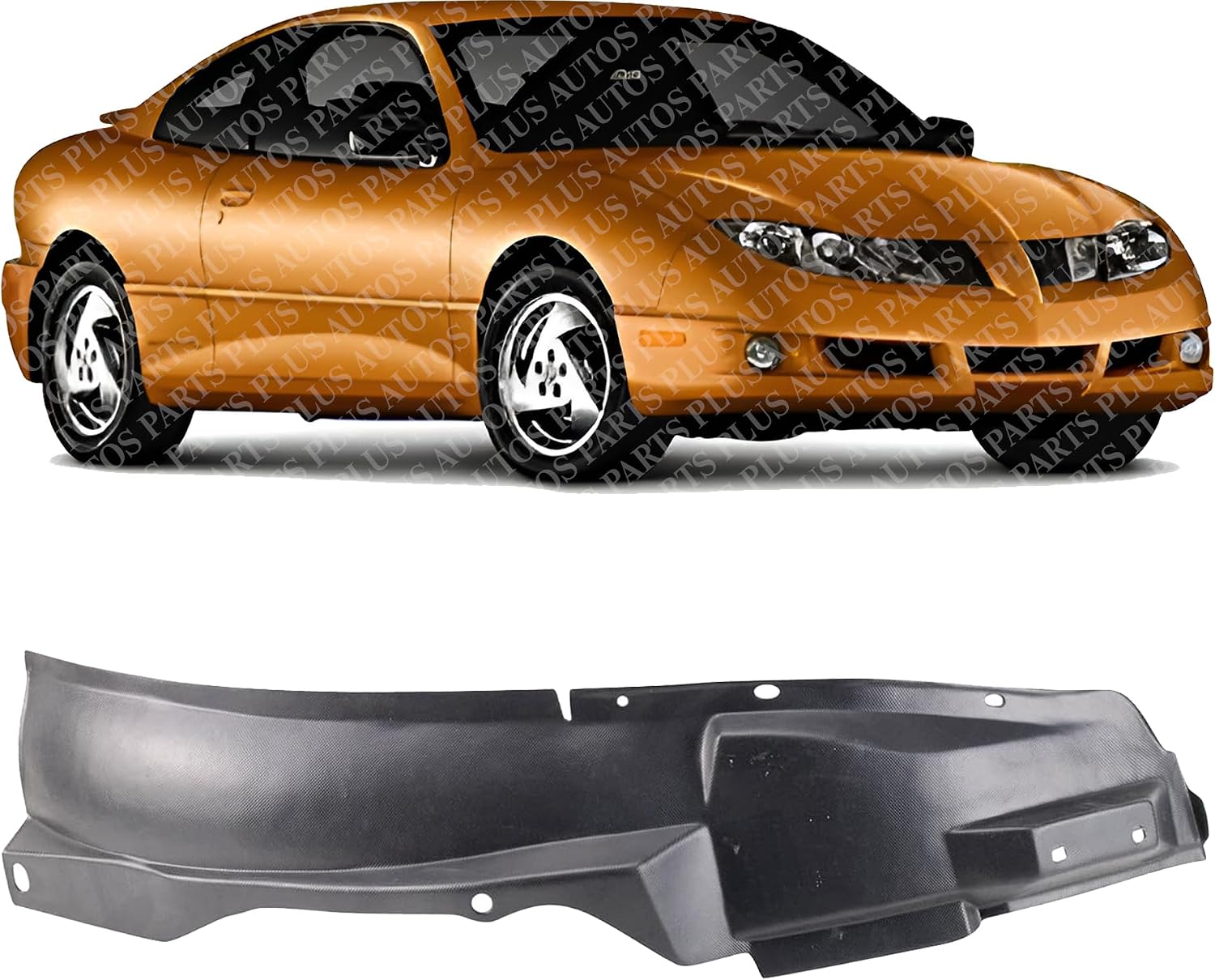 Front Fender Liner Rear Section Right Passenger Side Direct Replacement Compatible With 1995-2005 Pontiac Sunfire GM1249124 22647268